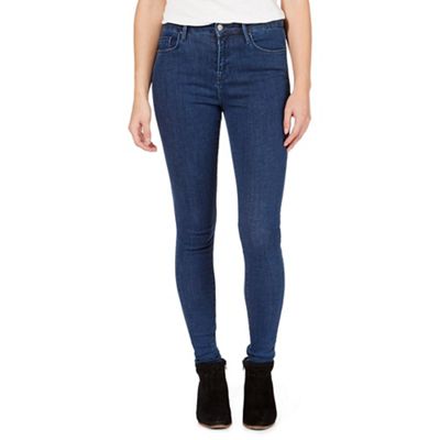 Nine by Savannah Miller Dark blue high-waisted skinny jeans